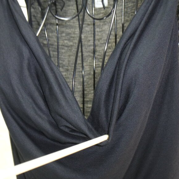 H&M Vintage Black Sleeveless Twist Shoulder Accent - Picture 9 of 14